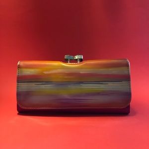 Colorful patented leather Ted Baker wallet